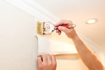 Pose de papier peint à Oberentzen — revêtements muraux et toiles de verre